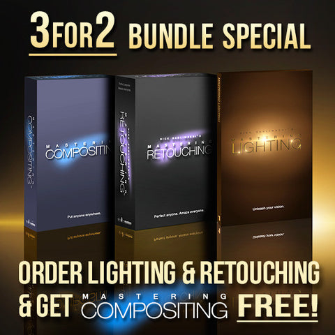 3 For 2 Bundle Special - Mastering Lighting, Retouching & FREE Compositing
