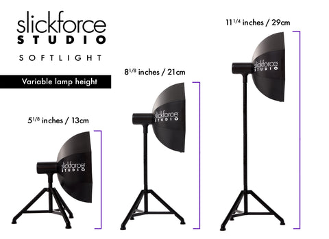 Slickforce Softlight - Black - Variable Lamp Height Chart