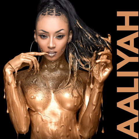 Model Aaliyah in gold from United Kingdom by Nick Saglimbeni for Painted Princess Project