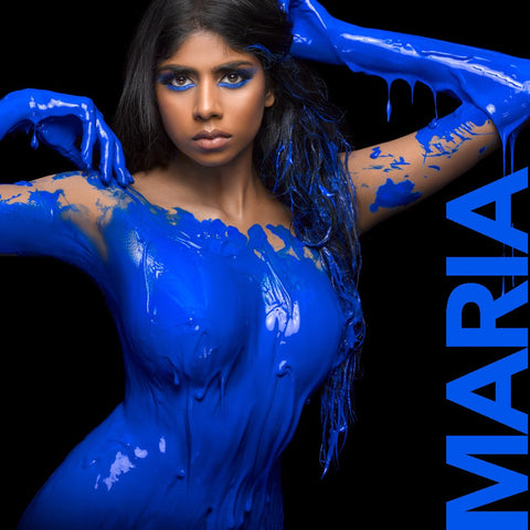 Maria Mendis in blue by Nick Saglimbeni for Painted Princess Project