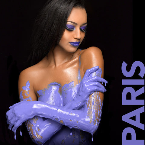 Paris Smith in purple by Nick Saglimbeni for Painted Princess Project