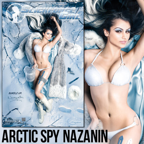 SlickforceGirl Arctic Spy Nazanin Pin-up 11"x17" Collector's Poster