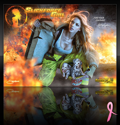 SlickforceGirl Firefighter Kaitlynn 13"x18" Poster