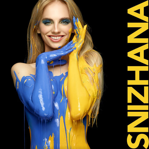 Snizhana in yellow and blue by Nick Saglimbeni for Painted Princess Project